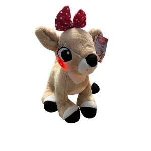 Rudolph The Red Nosed Reindeer Clarice Plush Toy Music Lights & Sings 12"